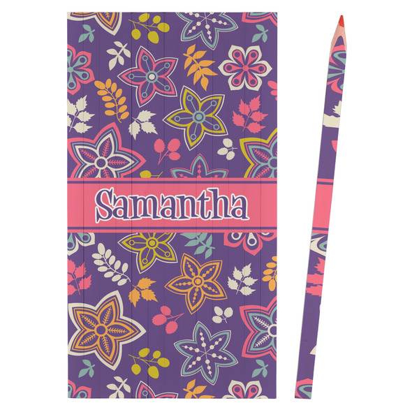 Simple Floral Colored Pencils - Front View