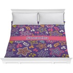 Simple Floral Comforter - King (Personalized)