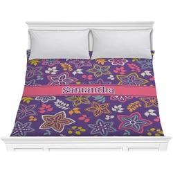 Simple Floral Comforter - King (Personalized)