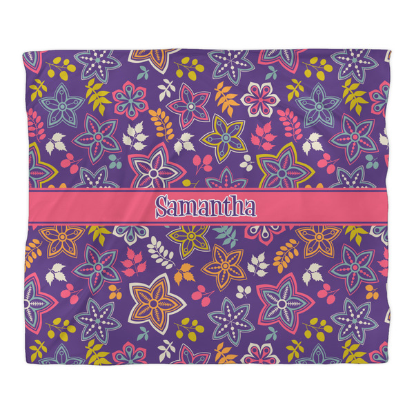 Simple Floral Comforter - King - Front