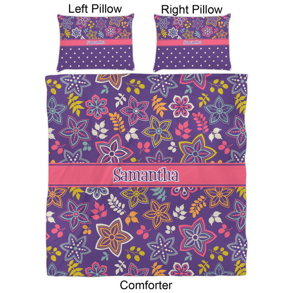 Simple Floral Comforter Set - Queen - Approval