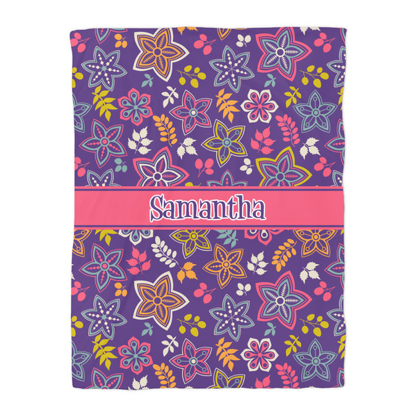 Simple Floral Comforter - Twin - Front