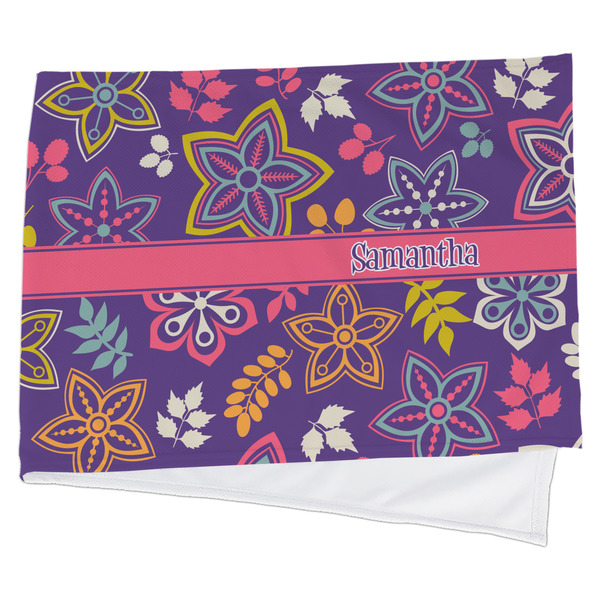 Custom Simple Floral Cooling Towel (Personalized)