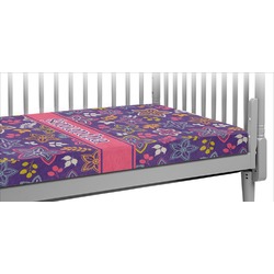 Simple Floral Crib Fitted Sheet (Personalized)