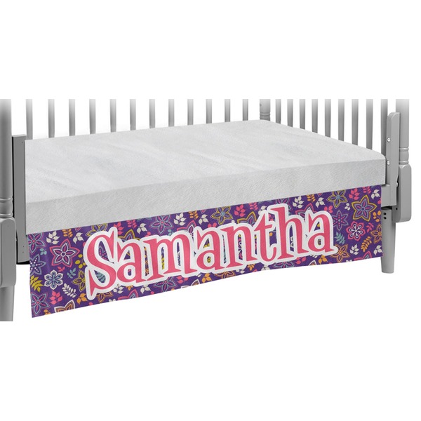 Custom Simple Floral Crib Skirt (Personalized)