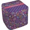 Simple Floral Cube Poof Ottoman (Bottom)