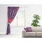 Simple Floral Curtain With Window and Rod - in Room Matching Pillow