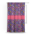 Simple Floral Curtain Panel - Custom Size