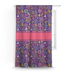 Simple Floral Curtain Panel - Custom Size