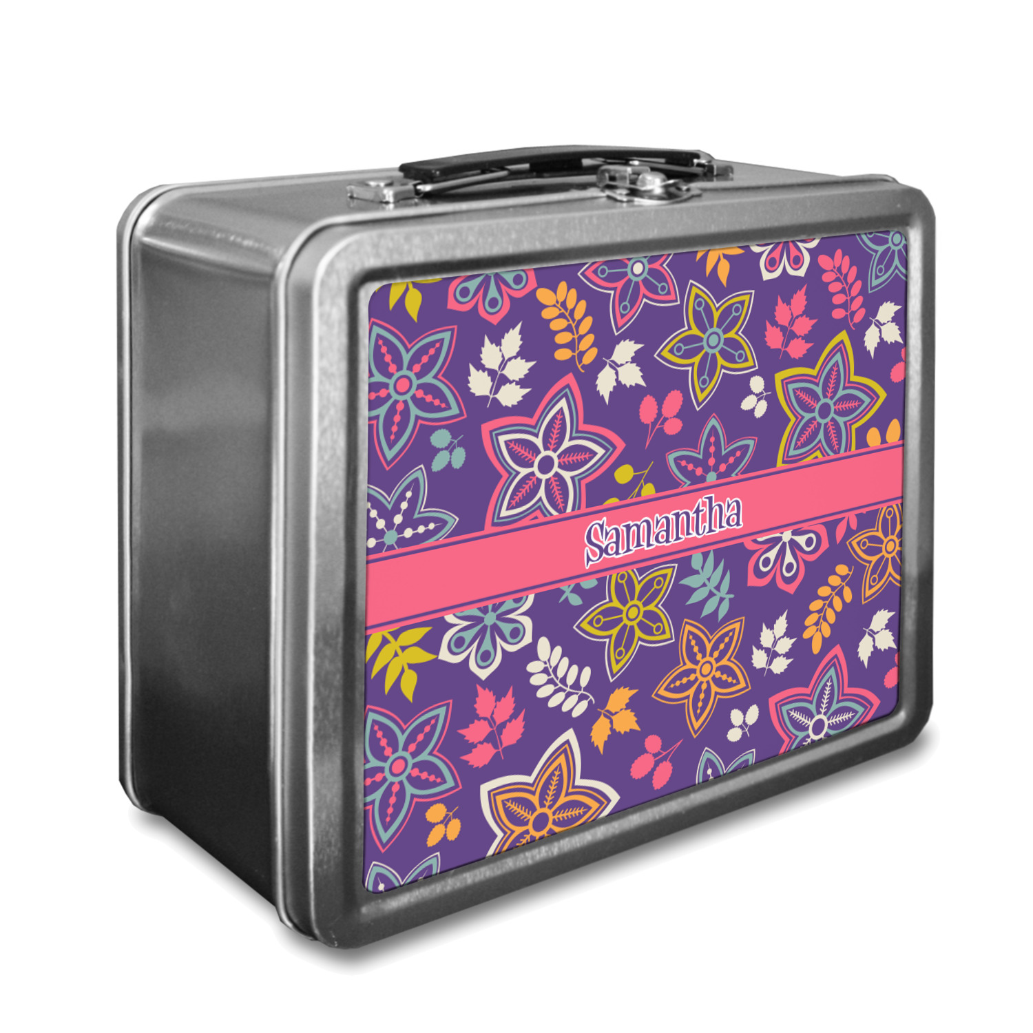 Simple Floral Lunch Box (Personalized) YouCustomizeIt