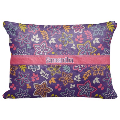 Simple Floral Decorative Baby Pillowcase - 16"x12" (Personalized)