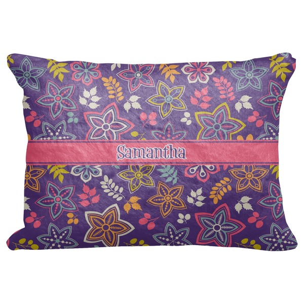 Custom Simple Floral Decorative Baby Pillowcase - 16"x12" (Personalized)