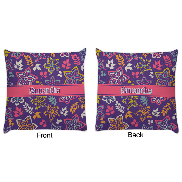 Simple Floral Decorative Pillow Case - Approval