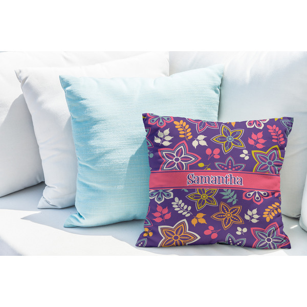 Simple Floral Decorative Pillow Case - LIFESTYLE 2