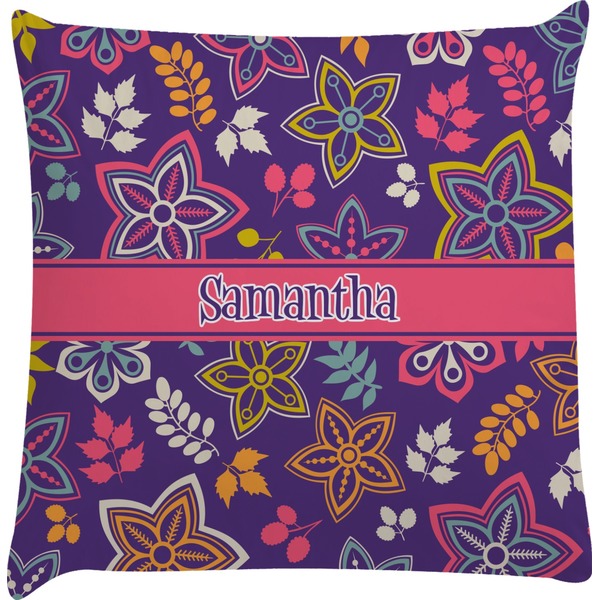 Custom Simple Floral Decorative Pillow Case (Personalized)