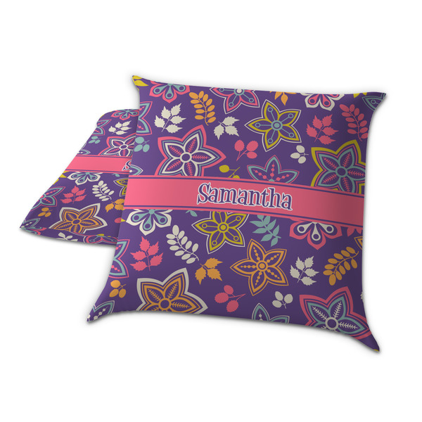 Simple Floral Decorative Pillow Case - TWO