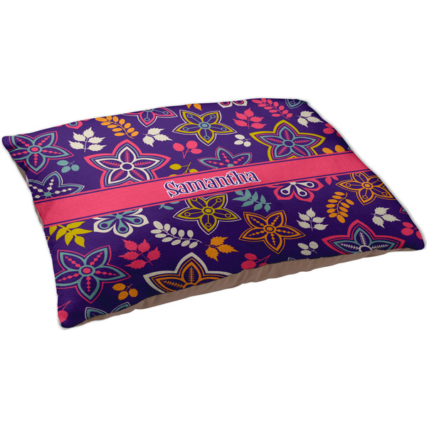 Simple Floral Dog Bed - Large
