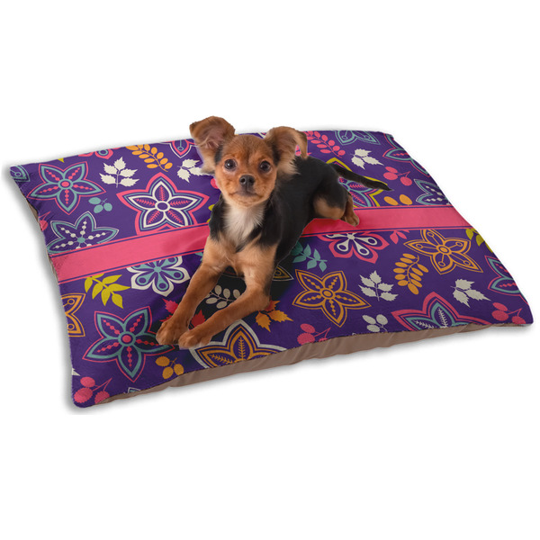 Simple Floral Dog Bed - Small LIFESTYLE