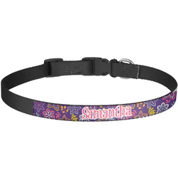 Simple Floral Dog Collar - Large (Personalized)