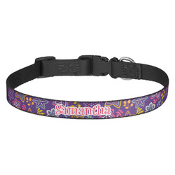 Simple Floral Dog Collar (Personalized)