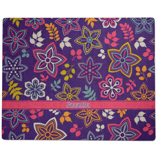 Simple Floral Dog Food Mat - Large without Bowls