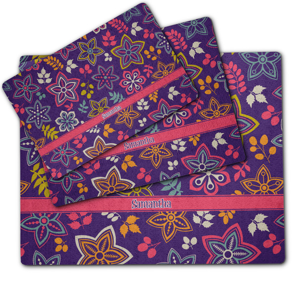 Simple Floral Dog Food Mat - MAIN (sm, med, lrg)