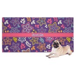 Simple Floral Dog Towel (Personalized)
