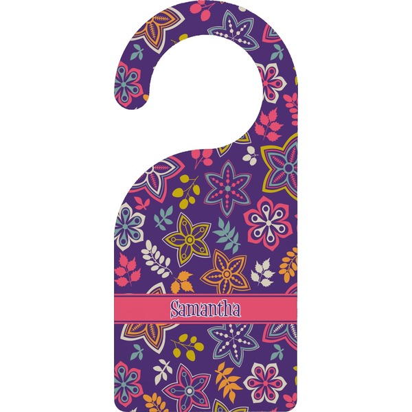 Custom Simple Floral Door Hanger (Personalized)