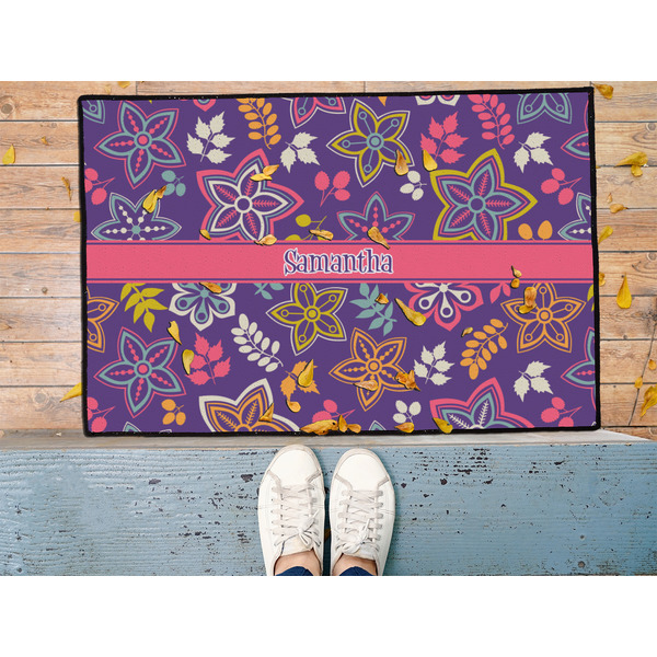 Simple Floral Door Mat - LIFESTYLE (Med)