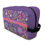 Simple Floral Toiletry Bag / Dopp Kit (Personalized)