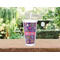 Simple Floral Double Wall Tumbler with Straw Lifestyle