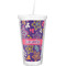 Simple Floral Double Wall Tumbler with Straw (Personalized)