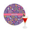 Simple Floral Printed Drink Topper -  2.5" (Personalized)
