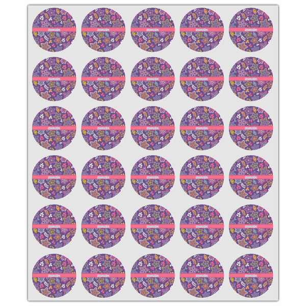 Simple Floral Drink Topper - XSmall - Set of 30