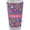 Simple Floral Pint Glass - Full Color - Front View