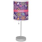 Simple Floral 7" Drum Lamp with Shade (Personalized)