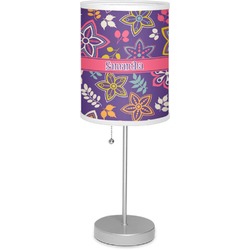 Simple Floral Lamp with Drum Shade (Personalized)