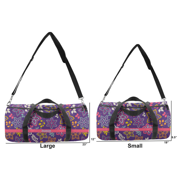 Simple Floral Duffle Bag Small and Large