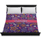 Simple Floral Duvet Cover - King - On Bed - No Prop