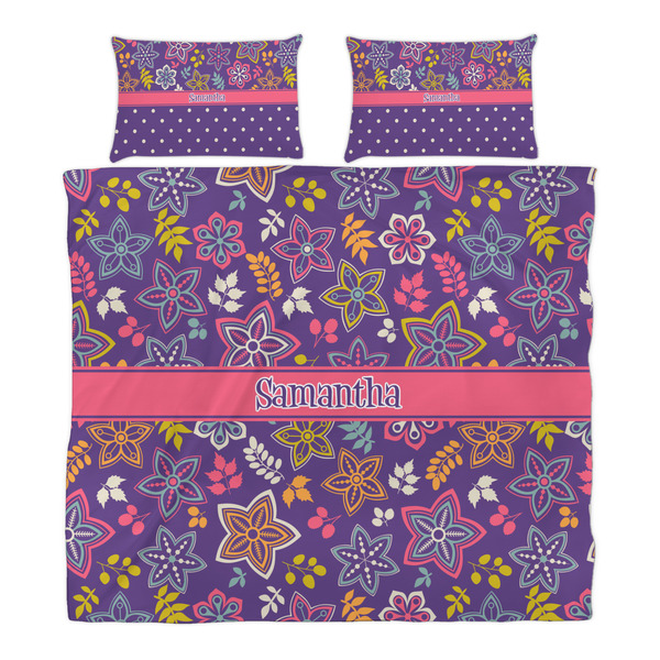 Simple Floral Duvet Cover Set - King - Alt Approval