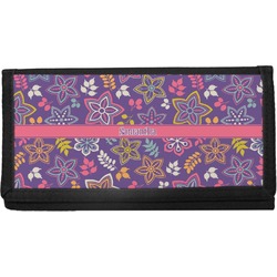 Simple Floral Canvas Checkbook Cover (Personalized)