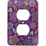 Simple Floral Electric Outlet Plate
