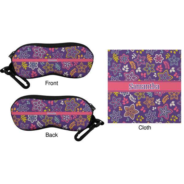 Simple Floral Eyeglass Case & Cloth (Approval)
