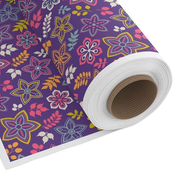 Custom Simple Floral Fabric by the Yard - Spun Polyester Poplin