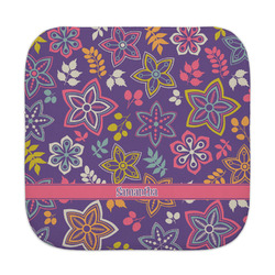 Simple Floral Face Towel (Personalized)