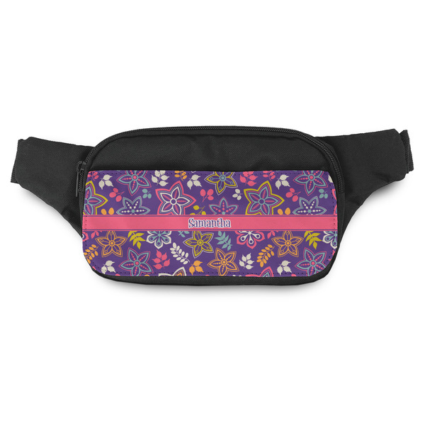 Custom Simple Floral Fanny Pack - Modern Style (Personalized)