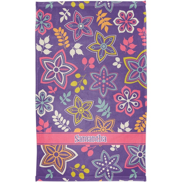 Simple Floral Finger Tip Towel - Full View