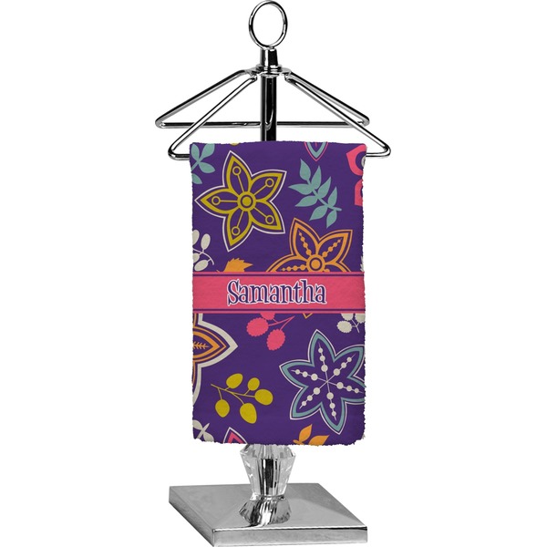 Custom Simple Floral Finger Tip Towel - Full Print (Personalized)
