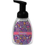 Simple Floral Foam Soap Bottle - Black (Personalized)