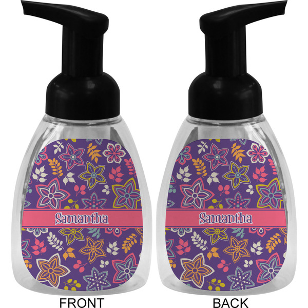 Simple Floral Foam Soap Bottle (Front & Back)